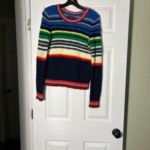 American Eagle Outfitters Colorful Striped Crew Neck Sweater